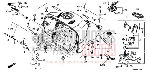 FUEL TANK/FUEL PUMP (CRF1000A2/AL2/D2/DL2) CRF1000A2K de 2019